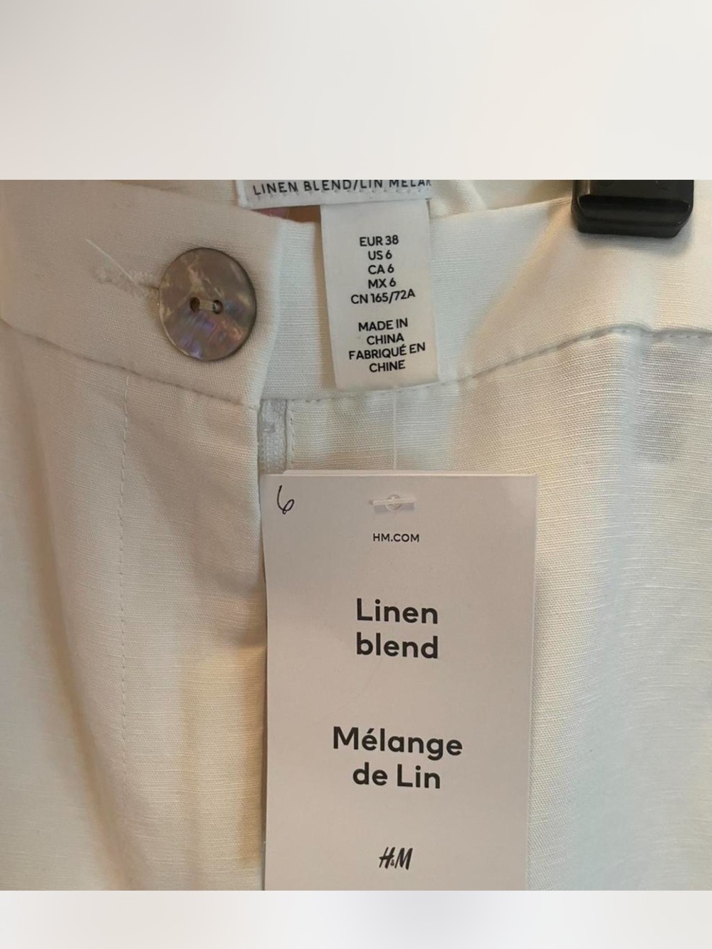 H&M woman Linen Pants in White